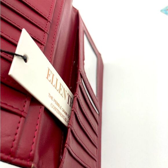 NWT Ellen Tracy Pebble Grain Collection Continental Clutch - Picture 7 of 8